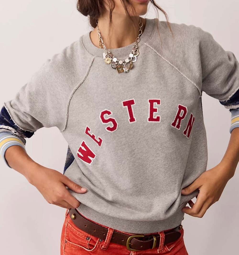 We The Free Western Craft Crew Neck Pullover